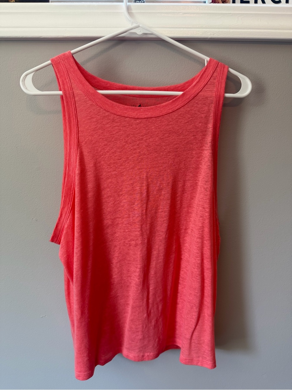 Lou & Grey Linen Coral Tank Top